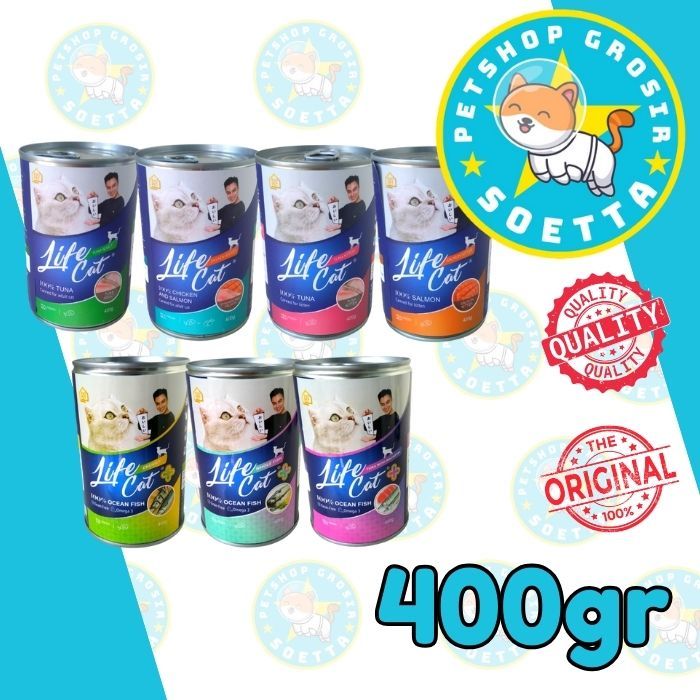 Life Cat Kaleng 400gr All Varian - Makanan Basah Kucing Life cat