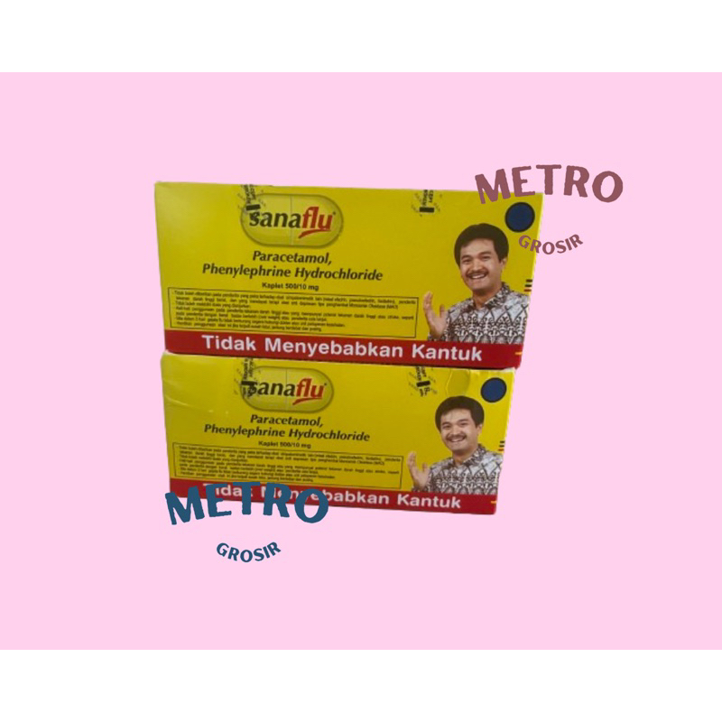 Sanaflu - Obat Generic Sanaflu ( 1 Box  25 Strip @ 4 Kapsul)