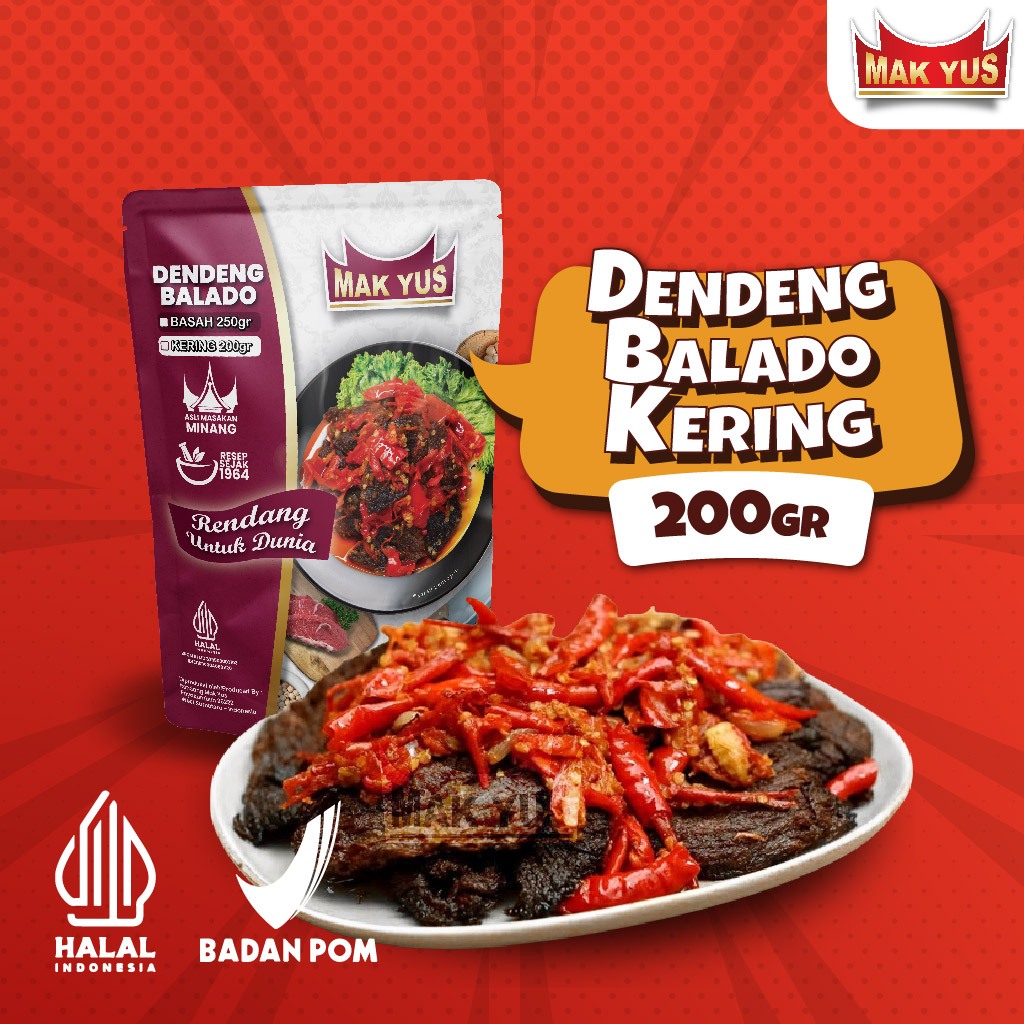 

Dendeng Balado Kering (200gr) Mak Yus