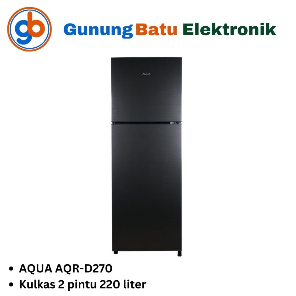 AQUA Kulkas 2 pintu 220 liter AQR-D270 Garansi Resmi