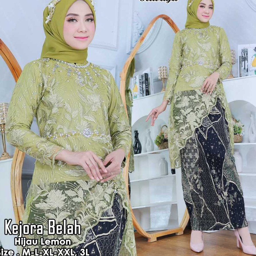 Setelan Kebaya Modern Tunik Kejora Belah Full Payet Mutiara//Set Kebaya Modern Kekinian//Kebaya Wisu