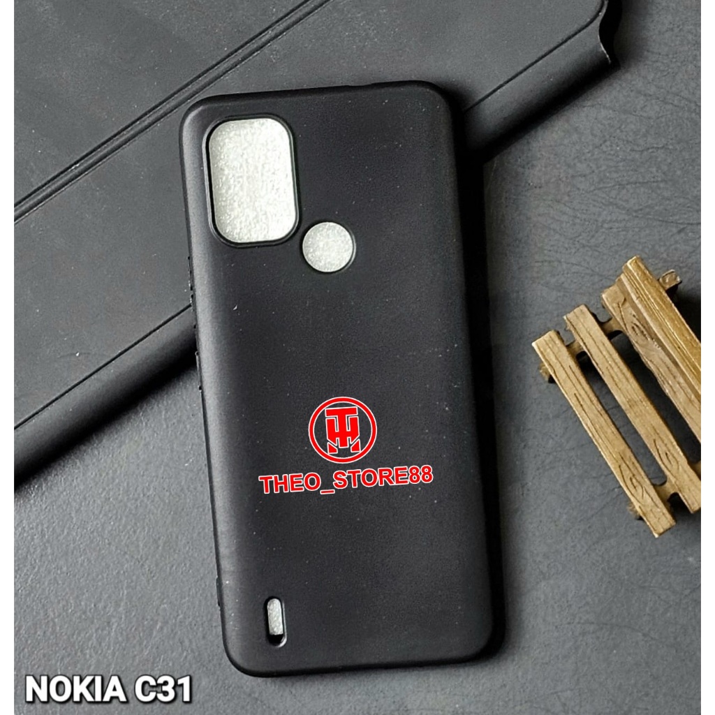 NOKIA C31 CASE MACARON BLACK SOFT CASE BLACK PREMIUN CASE NOKIA C31
