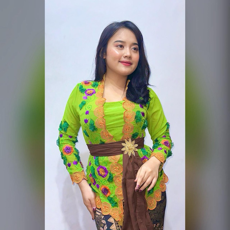 Kebaya Bordir Motif Mawar Timbul|| Kebaya Bordir Terbaru