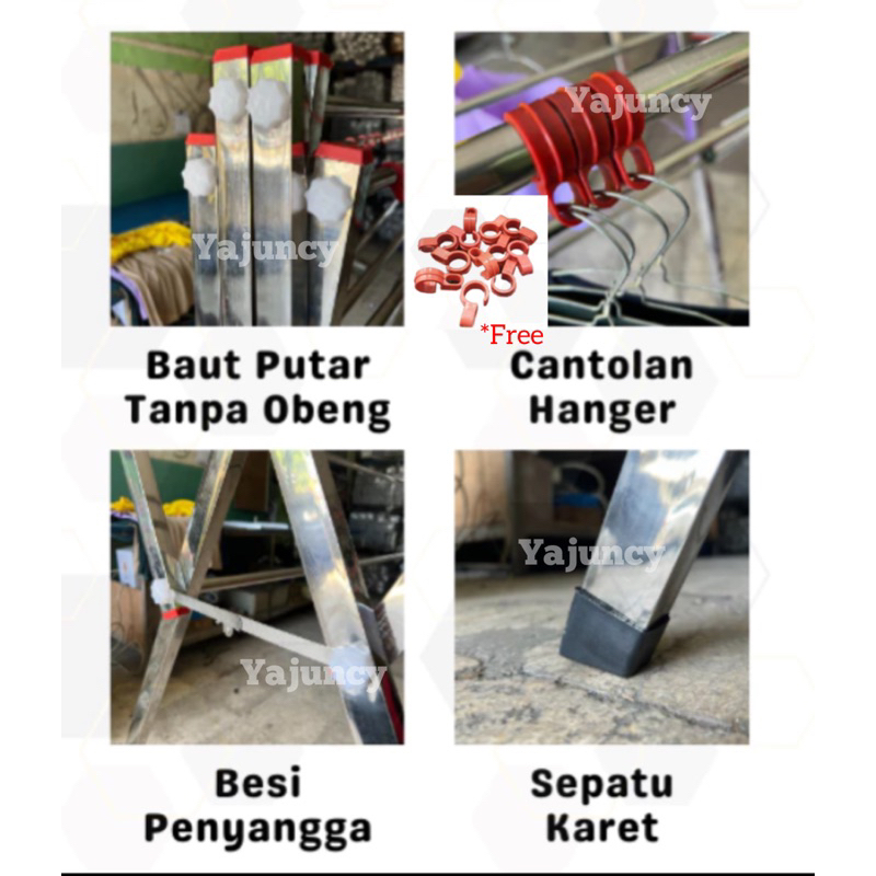 Astrea Fashion Jemuran Stainless Steel Jemuran Baju Jemuran Pakaian Jemuran Besar Jumbo