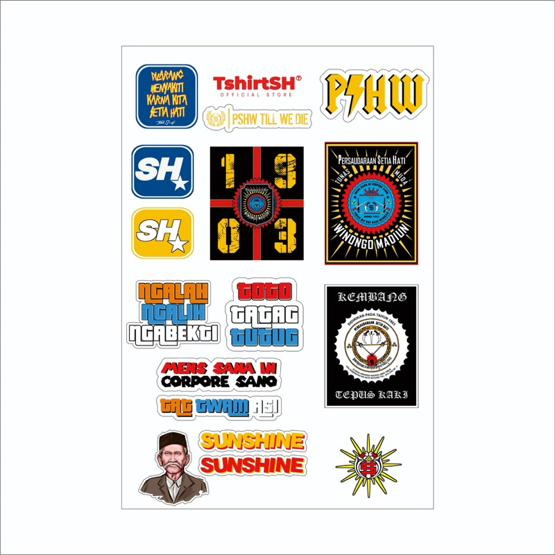 

Tshirt SH - Stiker PSHW Winongo Sudah Potong Cutting Pola Gambar Terbaru Anti Air