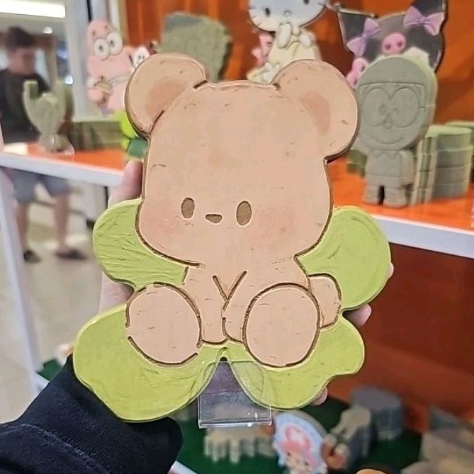 

DIY Wood Character Painting Melukis Kado Ulang Tahun Anak Hampers Kayu Karakter Bear Clover Binatang