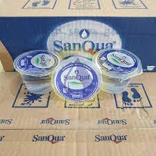 SanQua Air Minum Mineral Gelas Cup Mini 120ml Dus 40pcs Murah Promo