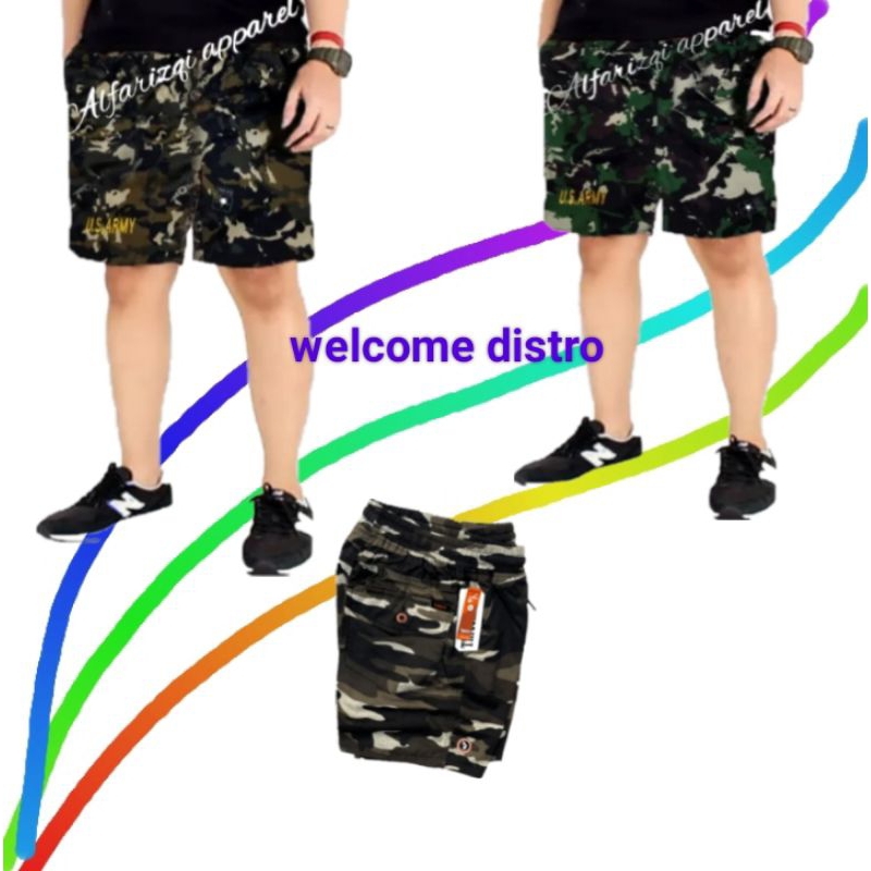 celana pendek loreng pria dewasa motif Baru celana loreng pria dewasa wanita trendy premium