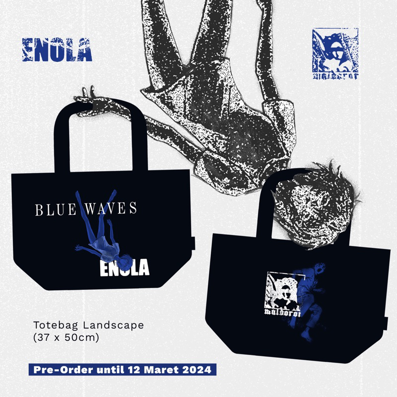 Tas Totebag Enola - Blue Waves