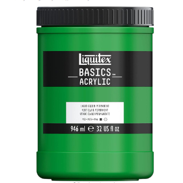

Liquitex BASICS Acrylic Paint, 946ml (32-oz) Jar, Light Green Permanen