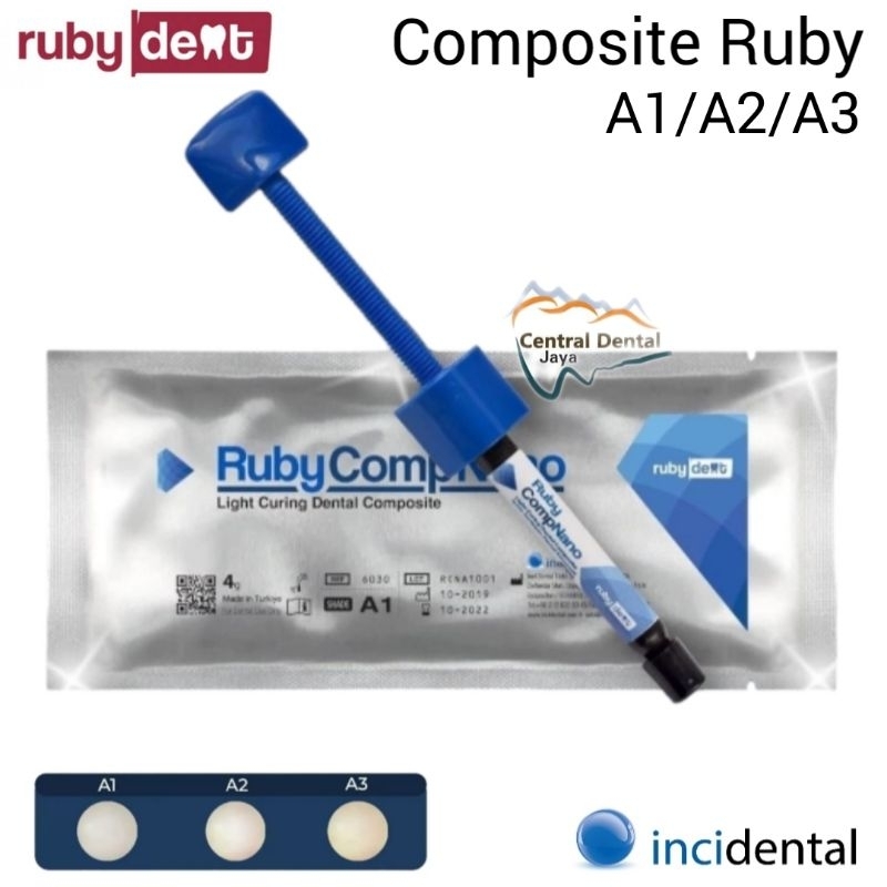 Composite Ruby Comp Nano Veneer A1 A2 A3 EW / Komposit Bahan Tambal dan Veneer Gigi Nanohybrid / Com