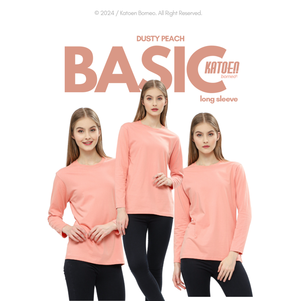 Kaos Polos Abu Misty Panjang 24s Premium