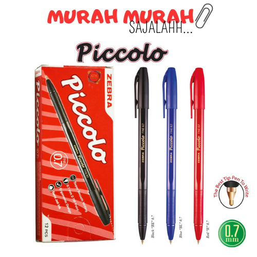 

Zebra Pulpen Pen Semi Jel Piccolo 07 / Bolpen / Pulpen Piccolo 0.7 Zebra Per Pack Isi 12 Pcs