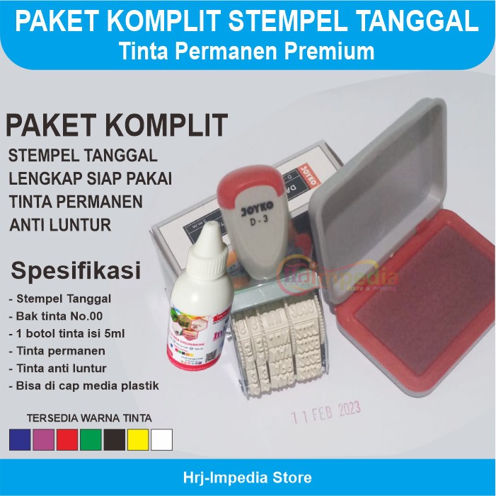 

Paket Stempel Tanggal Tinta Permanent | Stempel Tanggal Bulan Tahun Tinta Permanen