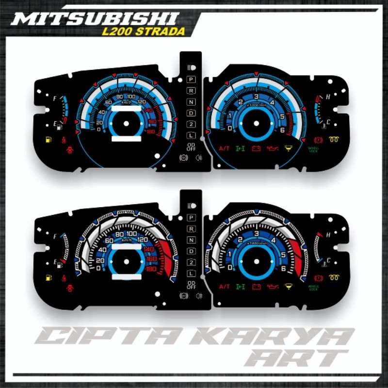 mitsubishi strada l200 speedometer variasi custom papan panel