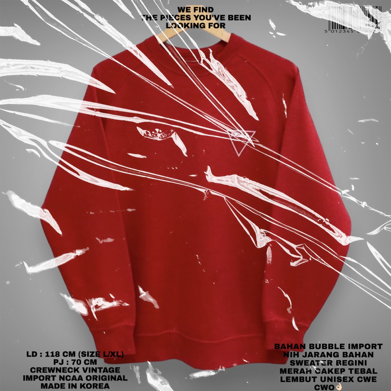 Ncaa original/red oversize balon sweater/crewneck/korean style/unisex