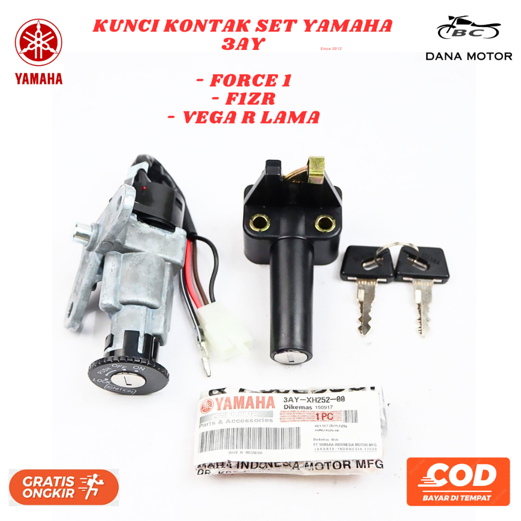 Kunci Kontak Fizr Ori / Kunci Kontak Vega / Kunci Yamaha Force 1 Original Premium - 3AY-XH252-00