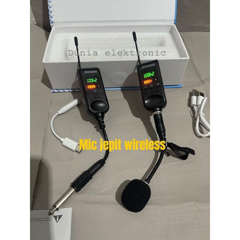 Mic jepit wireless UHF / mic kancing wireless MP10