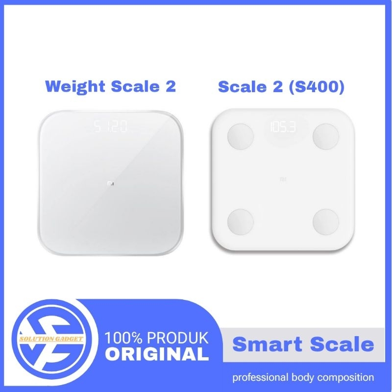 Xiaomi Smart Body Composition Weight Mi Scale 2 s200 / s400 / S400 Pro Mijia Timbangan Badan 25 Data