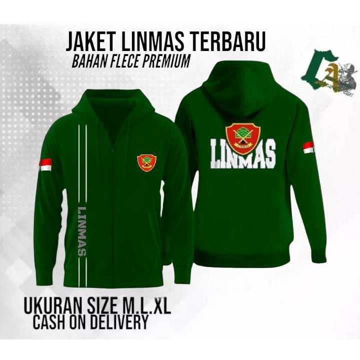 Jaket zipper linmas terbaru / jaket resleting linmas / bahan flece premium