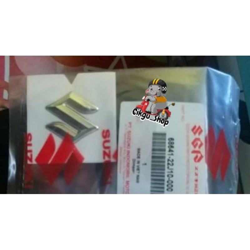 Emblem Logo S, Suzuki Address, Atau Bisa untuk motor Suzuki All, Original SGA 100%