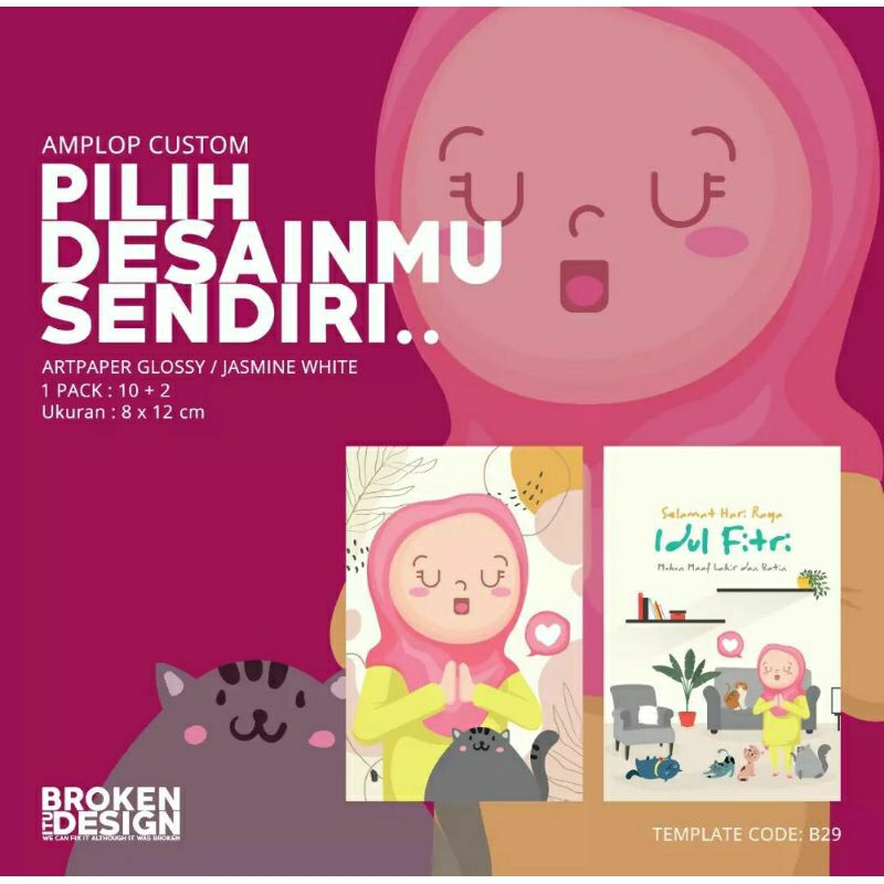 

(FREE POSTCARD/HANGTAG LEBARAN) AMPLOP LEBARAN ANGPAO LEBARAN JASMINE PAPER