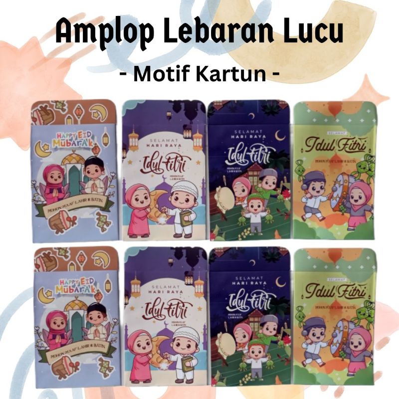 

(1pack isi 10) Amplop Lebaran Motif Kartun / Amplop Lebaran Kecil Bagus