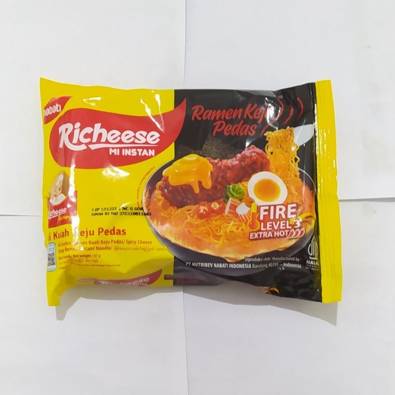 

Mie Richeese ramen keju pedas lv 3 5 pcs