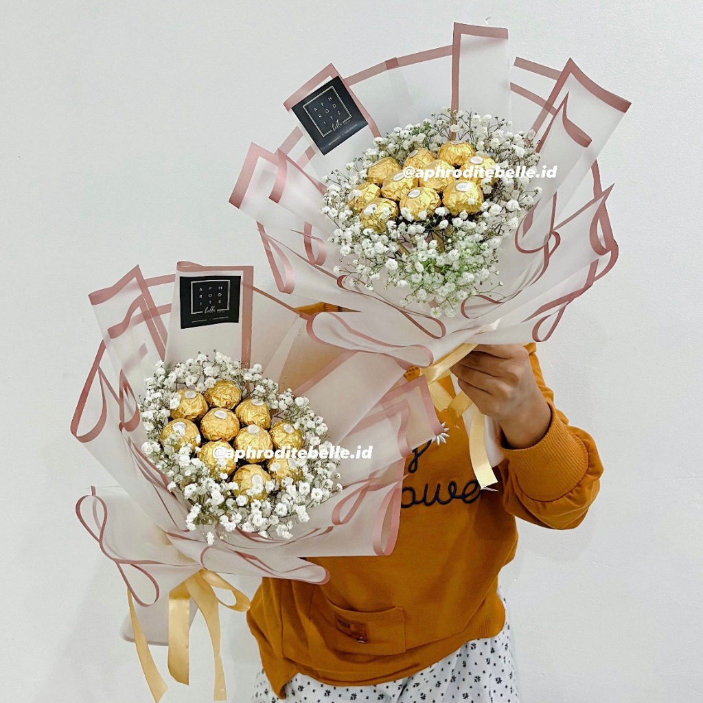 10 Ferrero Buket Premium / Hadiah Buket Coklat Wisuda Ulang Tahun / Wisuda Buket Coklat