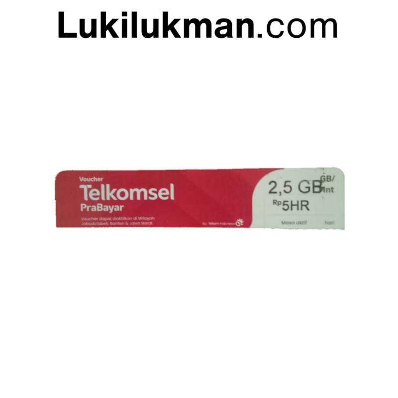 Voucher Telkomsel 2,5 GB 5 Hari