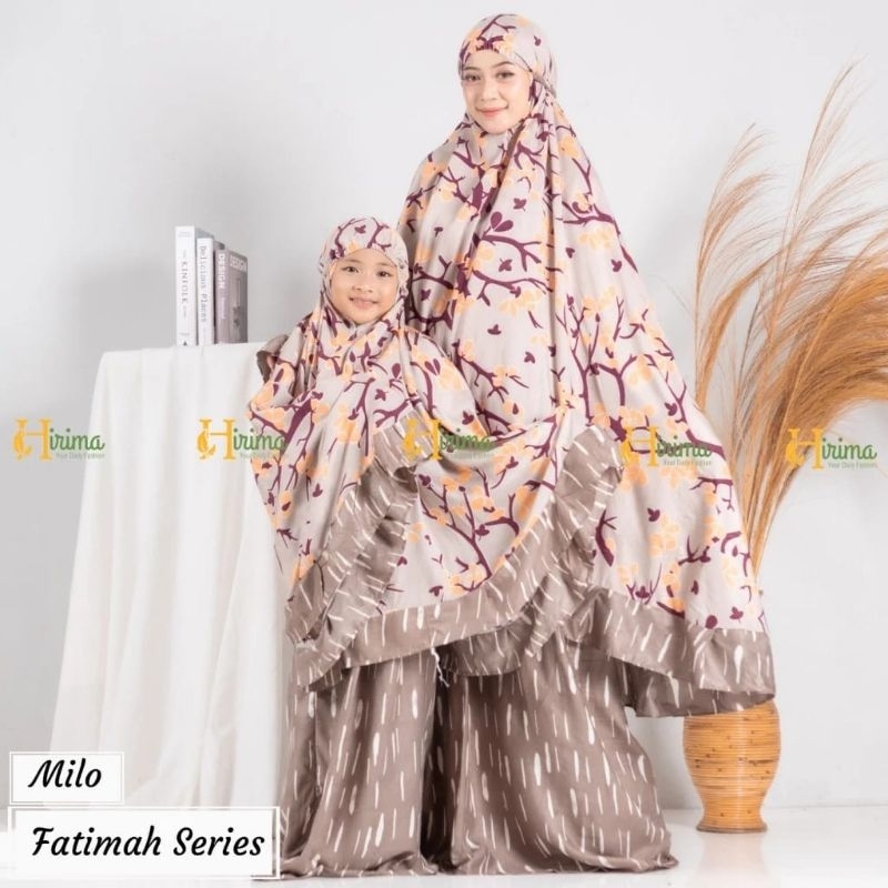 Mukena Anak Series Fatimah Warna Milo usia 10th