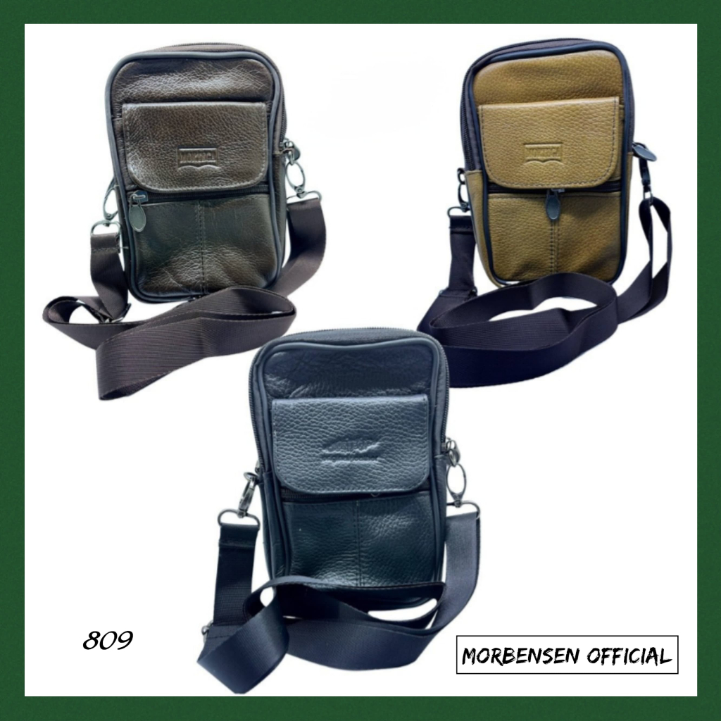 TAS HP PRIA BAHAN KULIT ASLI PREMIUM BERKUALITAS DOMPET HP PINGGANG PRIA BAHAN KULIT - 809