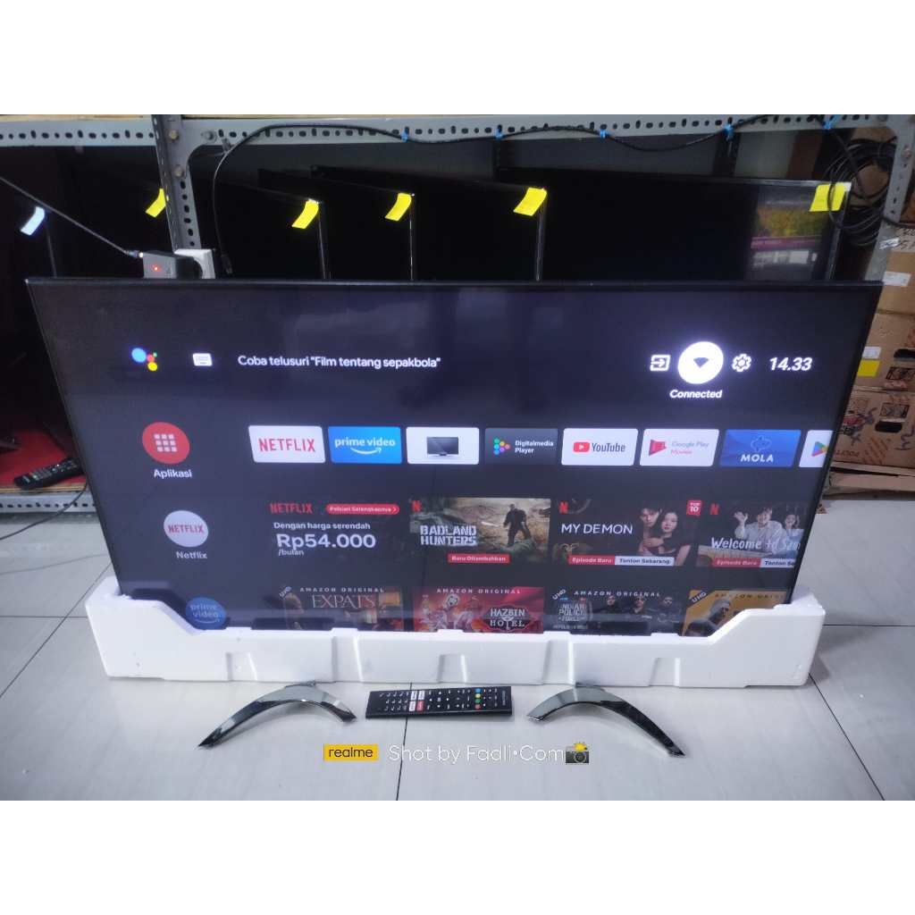 TV LED POLYTRON 43AG9953 (43INC) ANDROID TV KONDISI NORMAL GARASI 2656