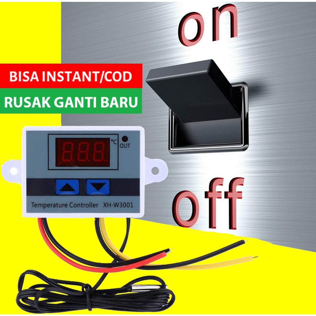 (BISA INSTANT/COD) Thermostat/Termostat Digital 220V Digital Temperature Controller Alat Pengatur Te