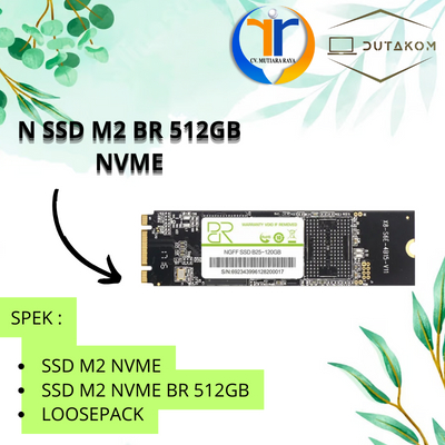 N SSD M2 BR 512GB NVME (WARNA HITAM PEKAT)