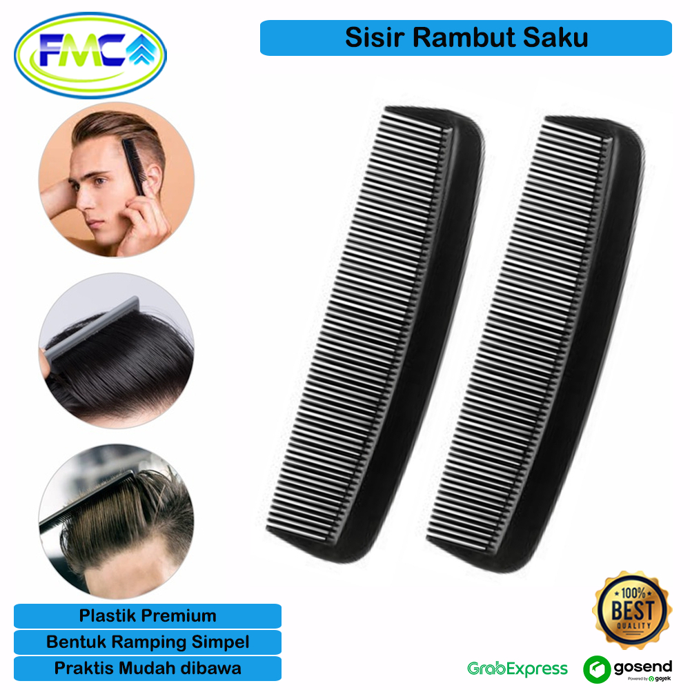 Sisir Rambut Pria Saku Sisir Laki Dompet Kecil Pomade Plastik Premium Ekonomis Sisir Mini Saku