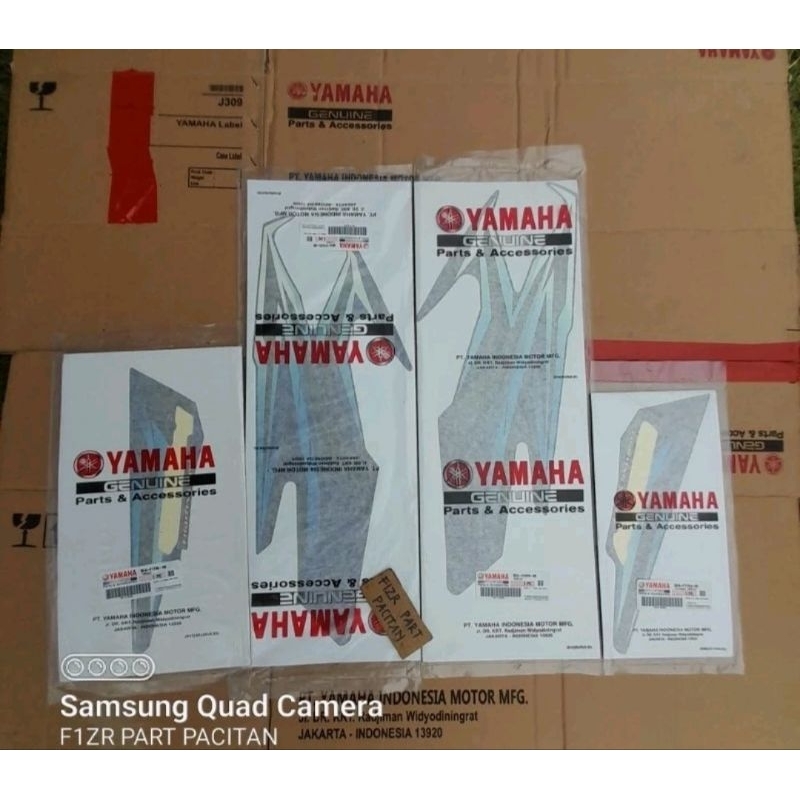 striping stiker yamaha rx king 2005 warna biru original
