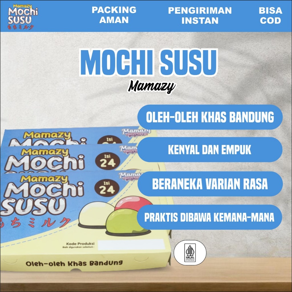

Mochi Susu Mamazy Mix oleh-oleh Bandung