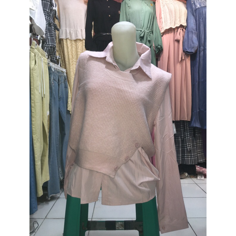 MEIMEIJIA - Kemeja Import Cardi Rajut