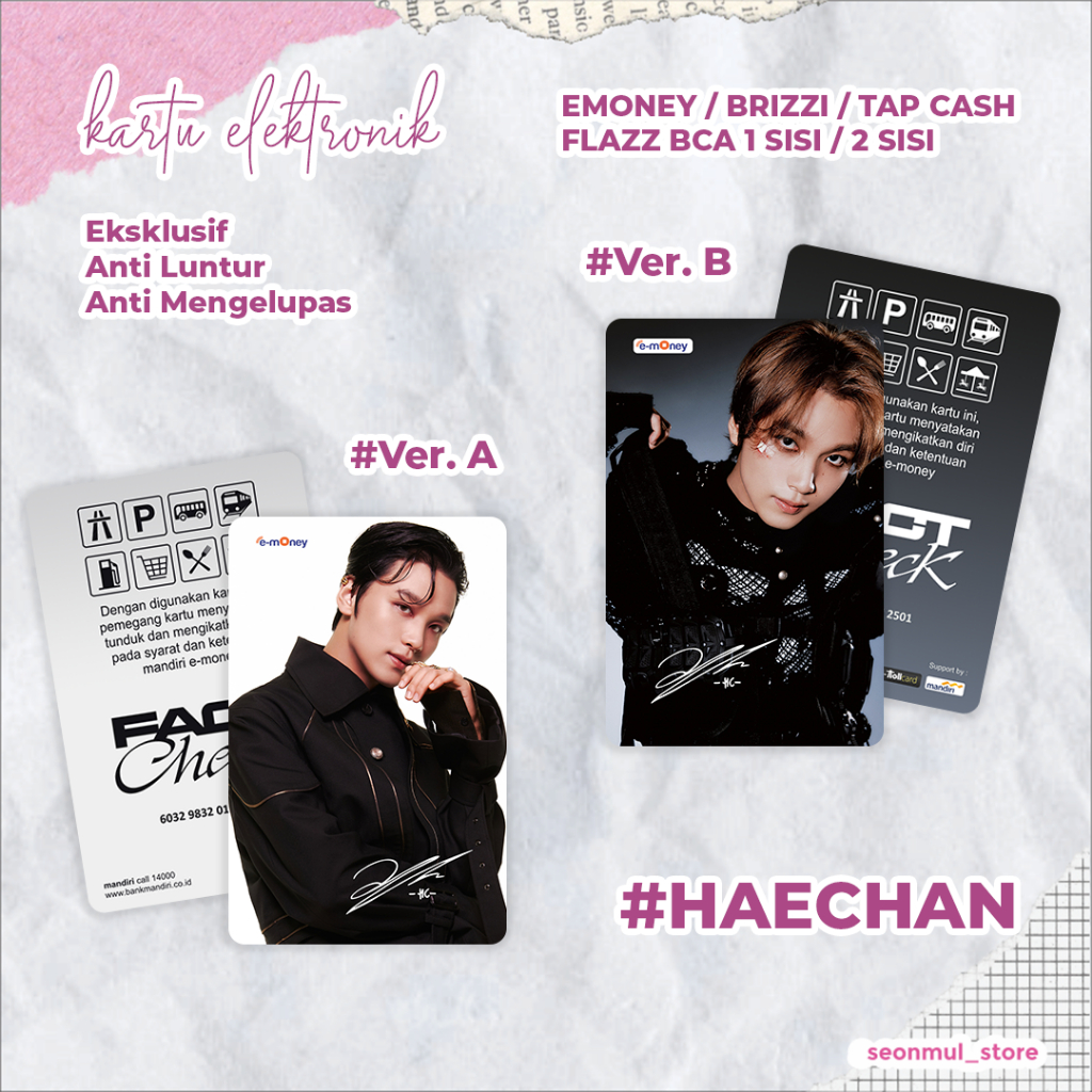 READY STOCK EMONEY HAECHAN NCT127 FACT CHECK / NCT 127 / FLAZZ / TAPCASH /BRIZZI