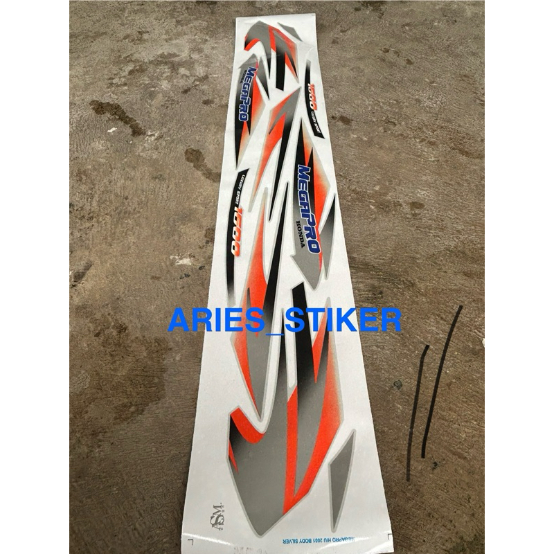 striping sticker honda mega pro megapro hiu 2001