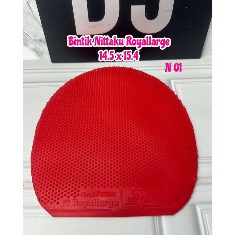 SECOND NITTAKU ROYALLARGE MERAH KARET BINTIK BET BAT BAD TENIS MEJA / PINGPONG ORIGINAL MARKET JEPAN