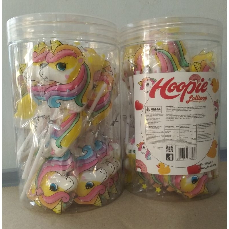 

Hoopie Lollipop Kuda Poni ( Unicorn ) | Permen Lolipop Rasa Buah & Susu Bentuk Kuda Poni || Berat Bersih 450gr