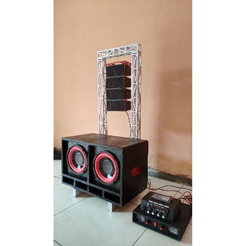 Sound system gantung miniatur full set/power dan crossover bluetooth