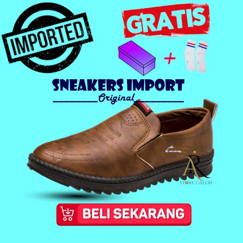 SEPATU SNEAKERS SLIP ON IMPORT CASUAL FORMAL COCOK UNTUK PRIA WANITA ORIGINAL  KUALITAS IMPORT BAHAN