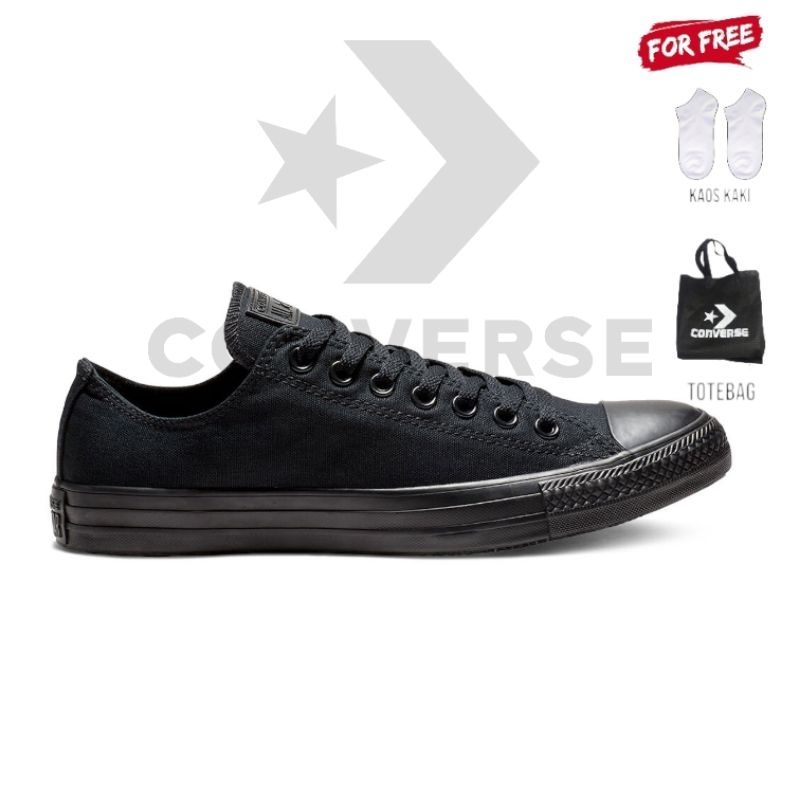 Sepatu Converse Allstar Classic Ox Full Black Grade Original Made In Vietnam