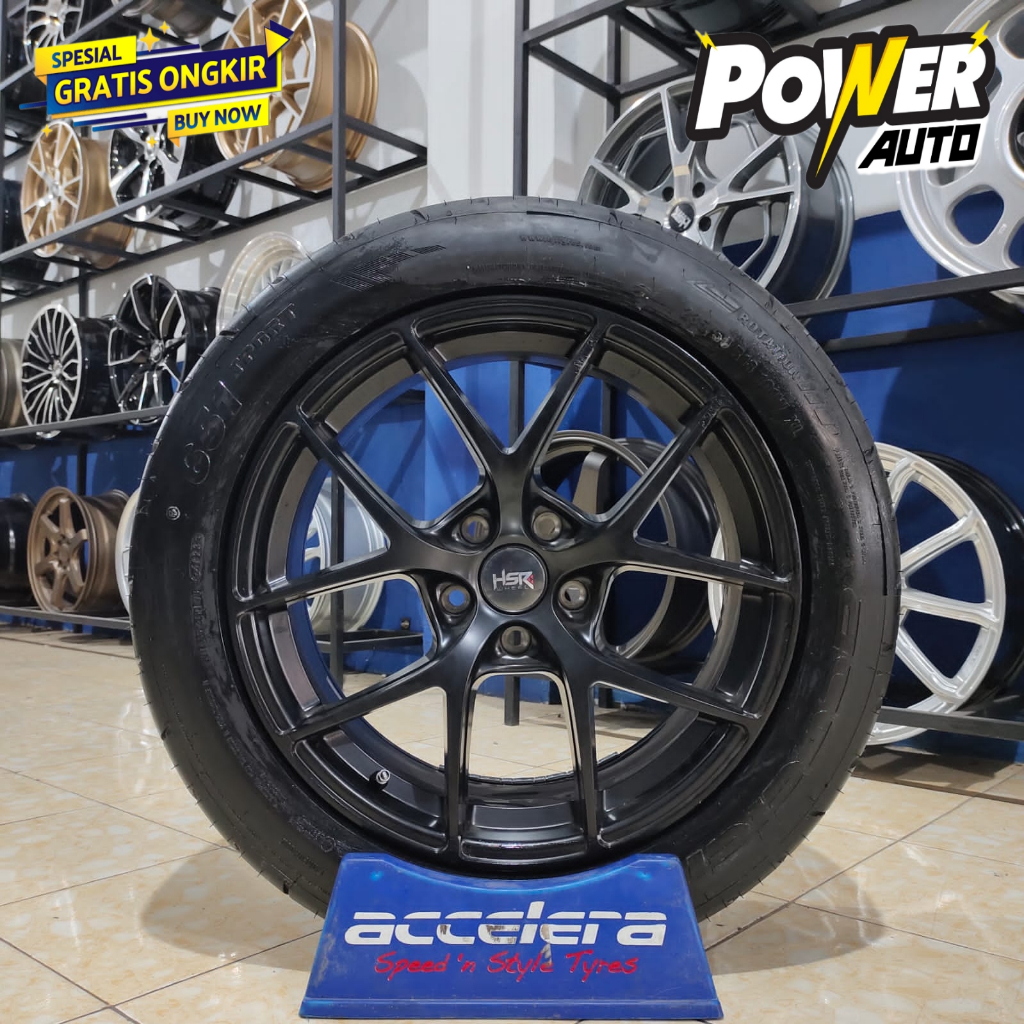 paketan velg ban ring 18 + Ban Semi Slick Accelera 235 50 r18 Buat Innova Hrv Xpander