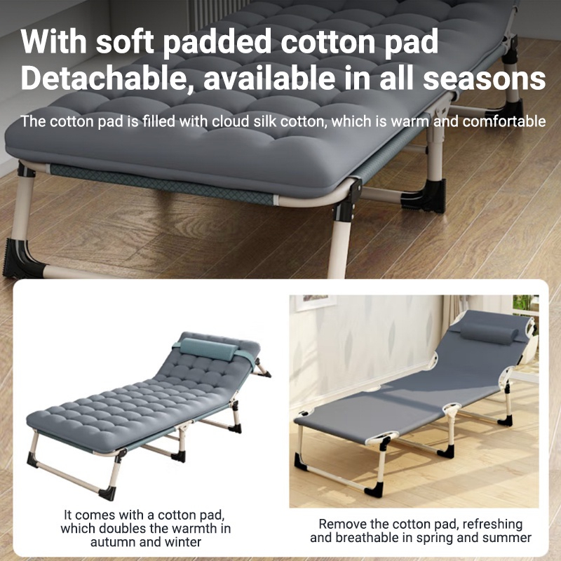 Kursi Lipat Outdoor Ranjang Lipat Portable Tempat Tidur Lipat Multifungsi Ranjang Camping Kursi