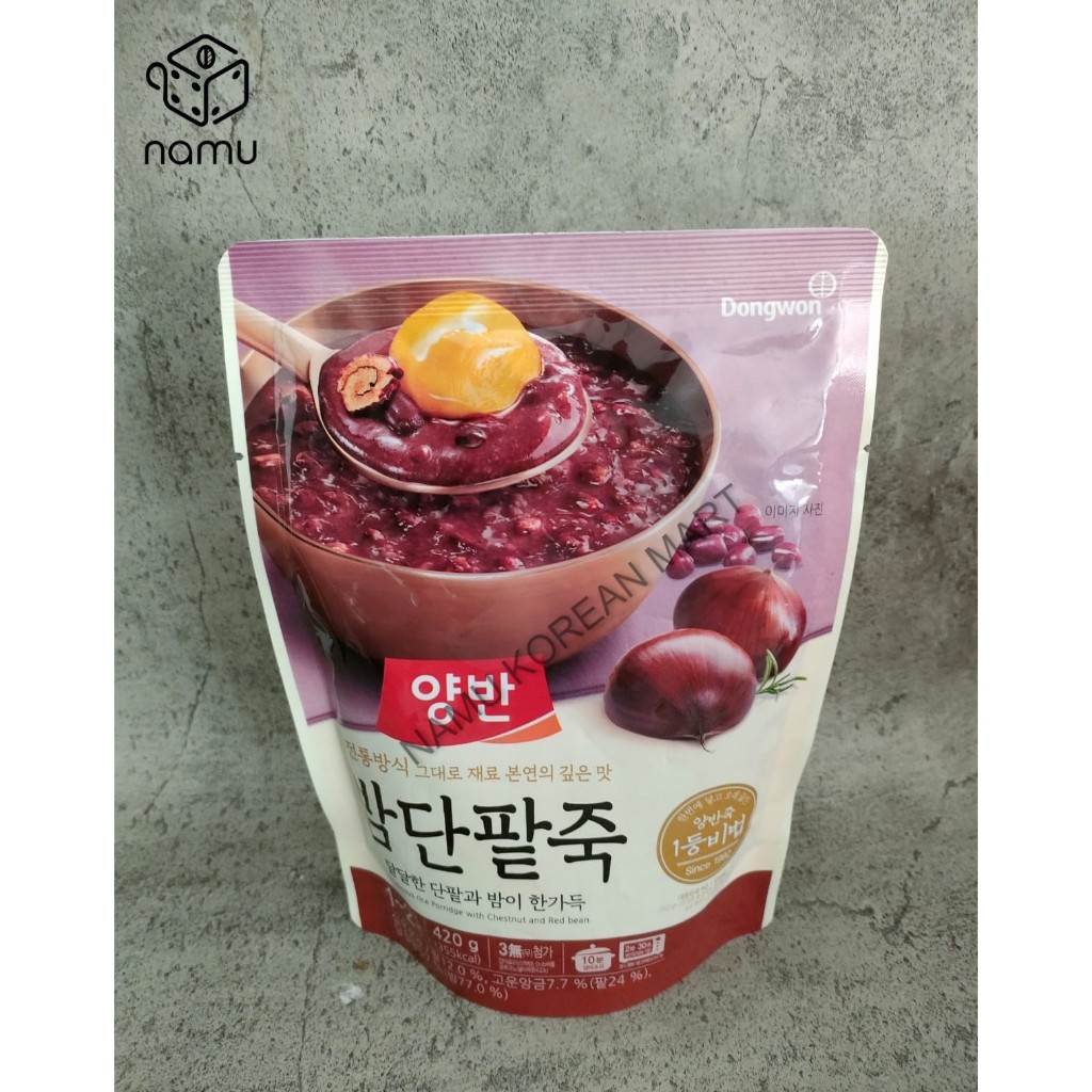 

Dongwon Pouch Sweet Redbean & Chesnut Porridge 420gr / Bubur Kacang Merah dan Kacang Kastanye / Bubur Korea / Korean Porridge