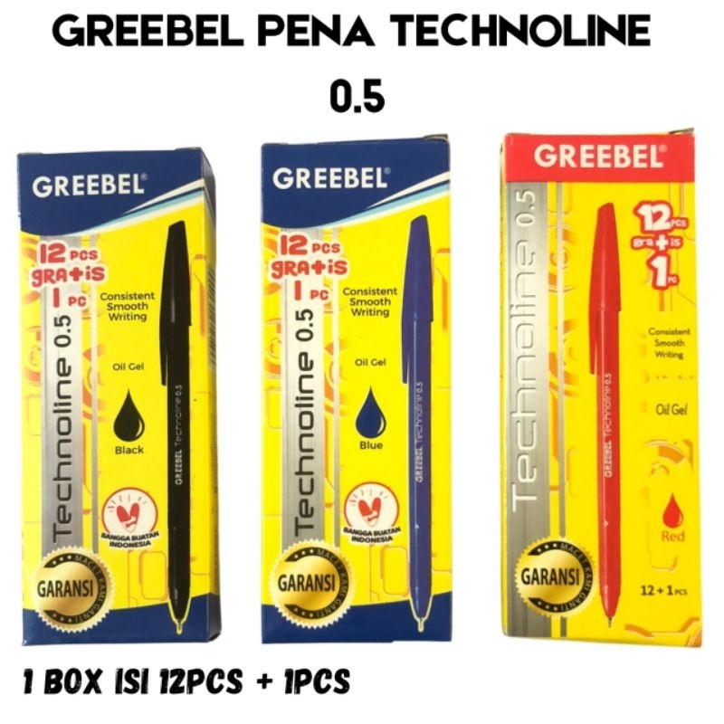 

Pulpen Greebel Technoline 0.5, isi 1kotak 12+1 Dijual perlusin
